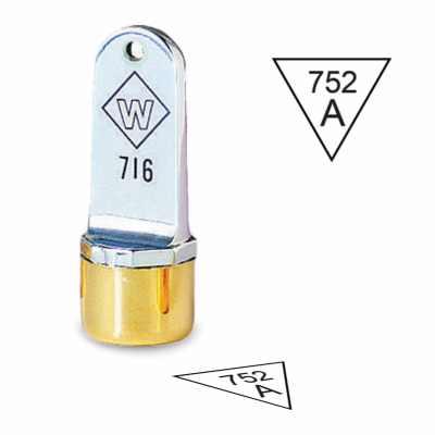 Design your own Triangle inspection stamp Neoprene rubber. Order a round inspection stamp they are custom made in the USA and ship in 1-3 business days.